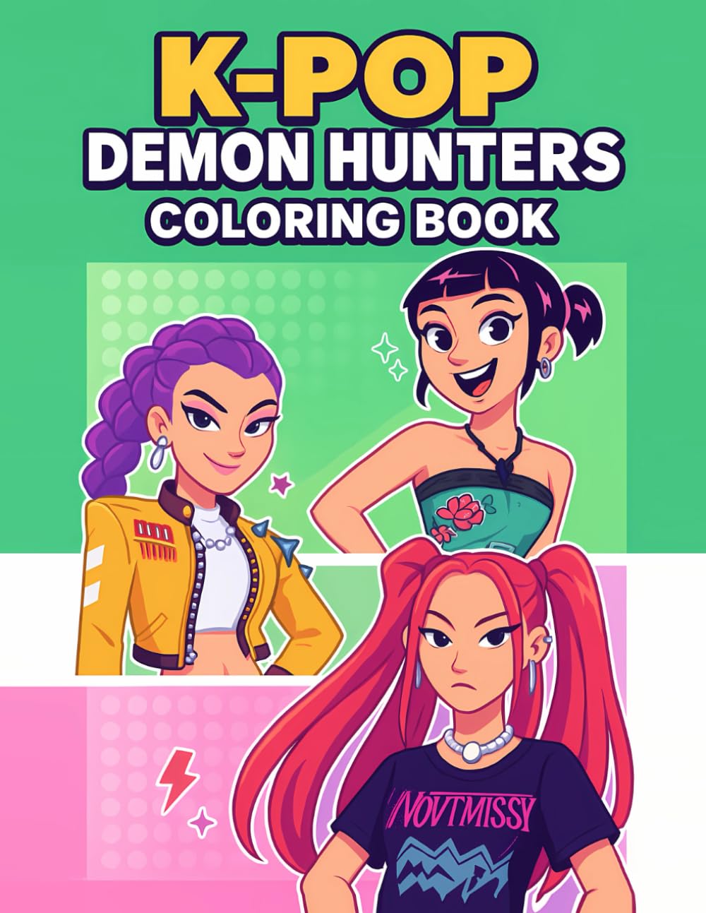 k-pop"s dem-on h"unters Coloring Book: 110 Bold & Stylish Pages Idol-Inspired Fantasy Art Large 8.5 x 11 in for Teens & Adults