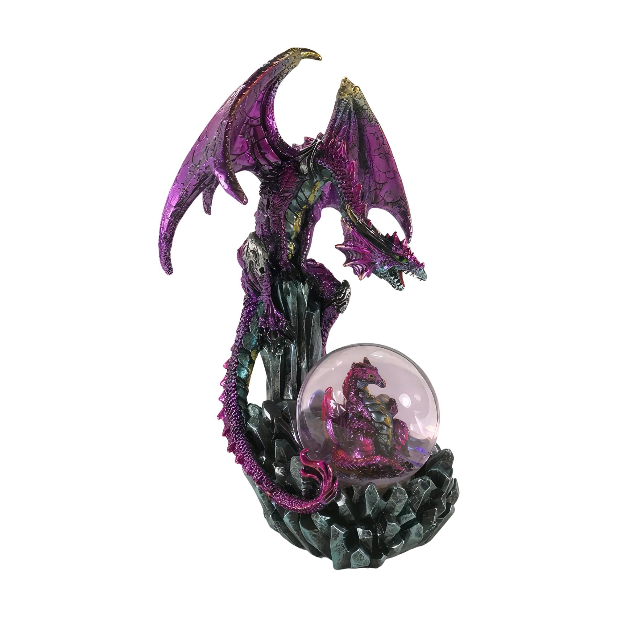 Figurine dragon violet pour décorer un meuble de salon ou offrir en cadeau de maison