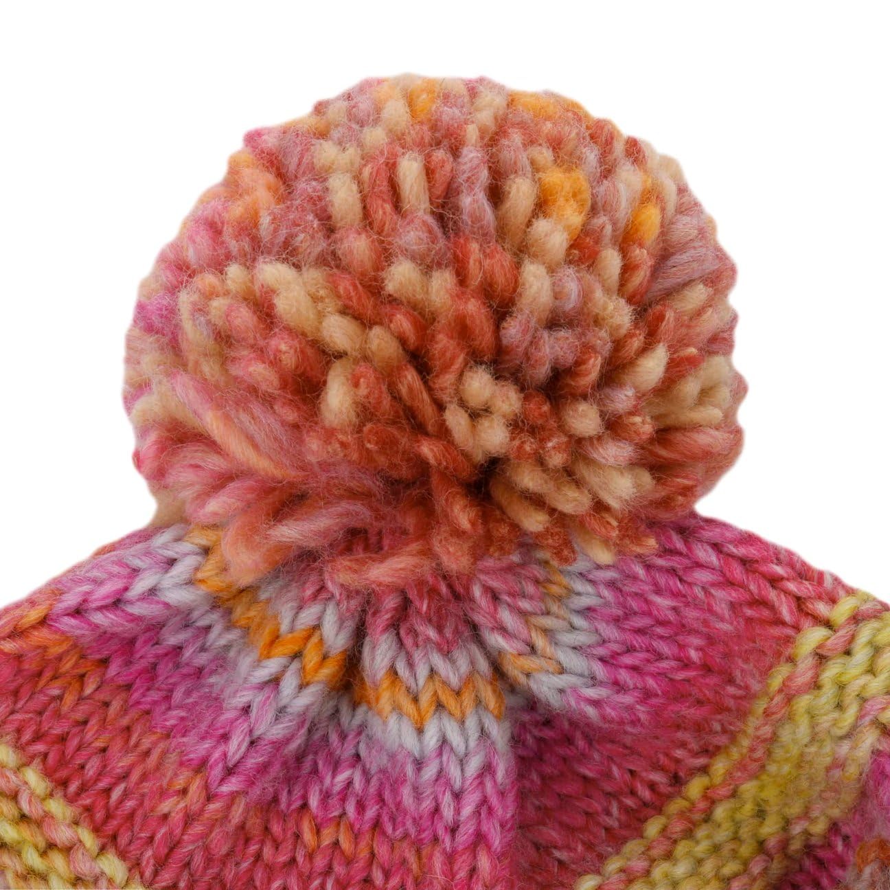 LIERYS Fauske - Gorro de punto con pompón, fabricado en Alemania, para hombre y mujer, otoño, invierno, color rosa, talla única