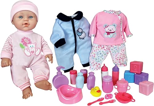 Lissi Muñeca bebé de 12" con accesorios y trajes adicionales