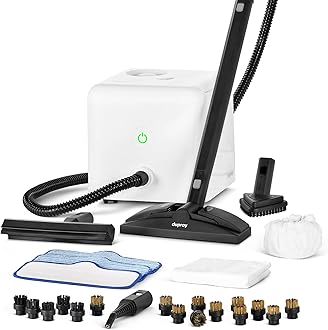 Dupray Neat Steam Cleaner with 27-Piece Accessory Kit – High-Performance Chemical-Free Cleaning for Floors, Cars, Tiles, and More. *Kills 99.9% of Bacteria & Viruses (incl. 11 brass brushes)