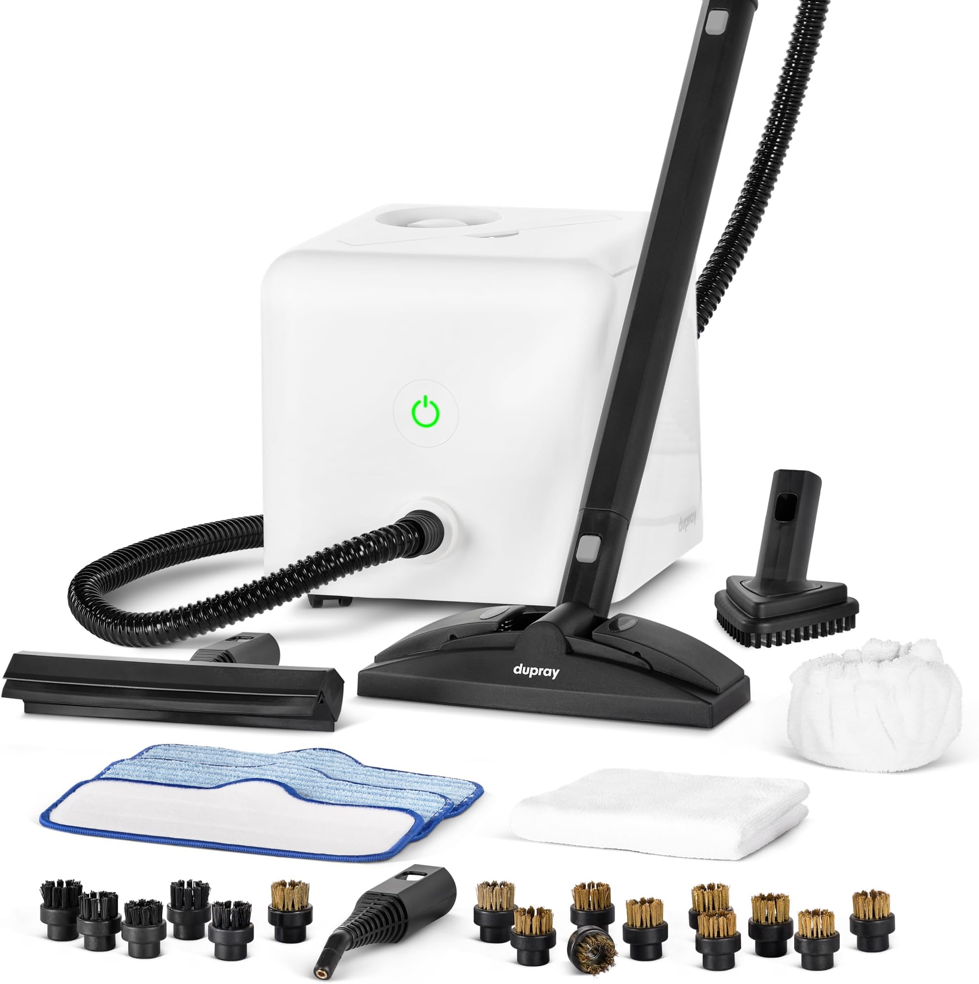 Neat Steam Cleaner with 27-Piece Accessory Kit – High-Performance Chemical-Free Cleaning for Floors, Cars, Tiles, and More. *Kills 99.9% of Bacteria & Viruses (incl. 11 brass brushes)