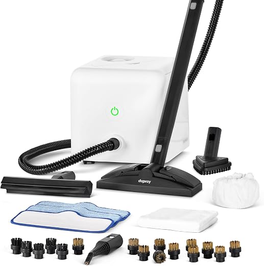 Dupray Neat Steam Cleaner with 27-Piece Accessory Kit – High-Performance Chemical-Free Cleaning for Floors, Cars, Tiles, a...