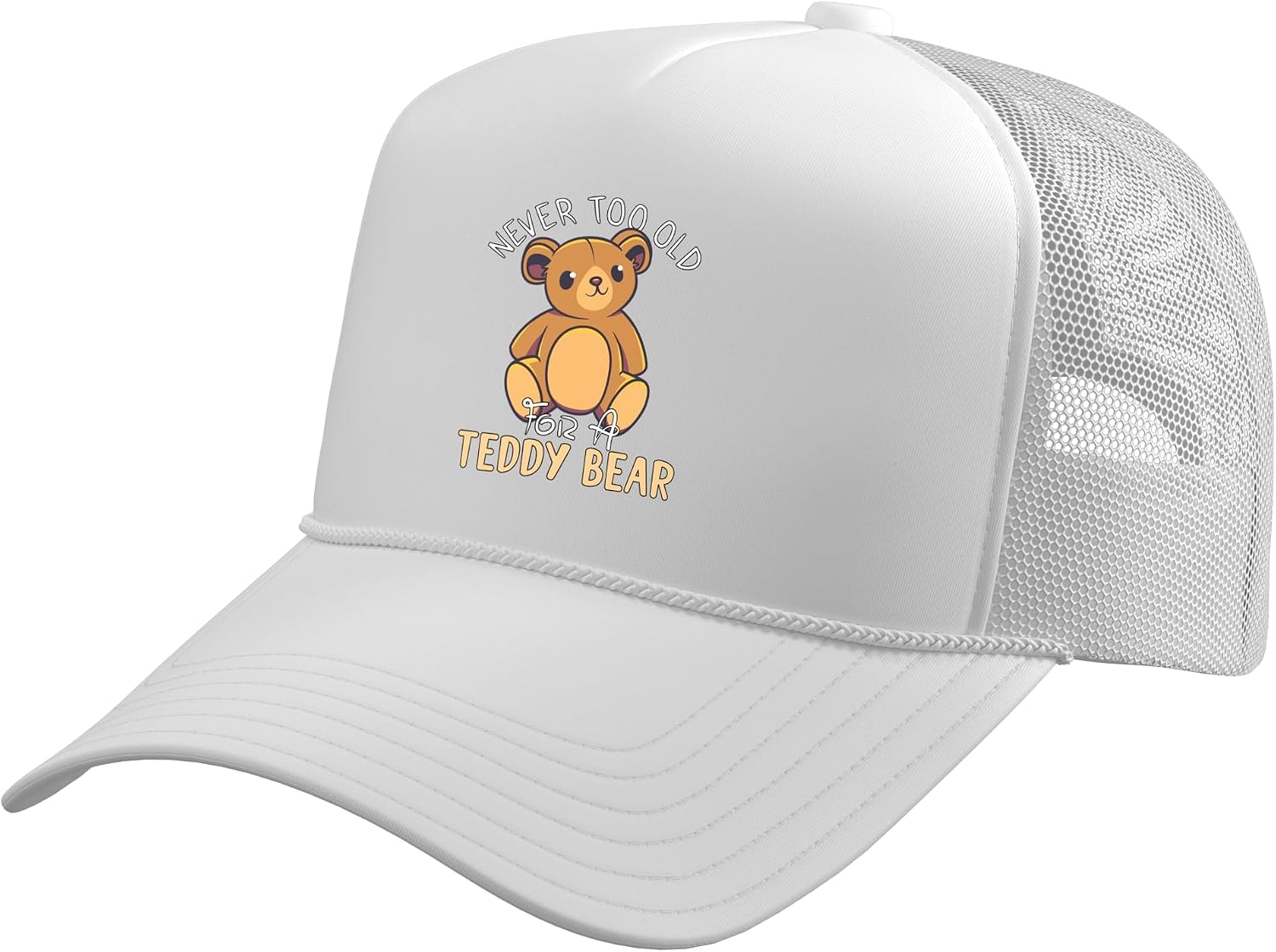 Teddy Bear Cute Bear Lover Plush Toy Aesthetic Gift Trucker Hat with Adjustable Mesh Back