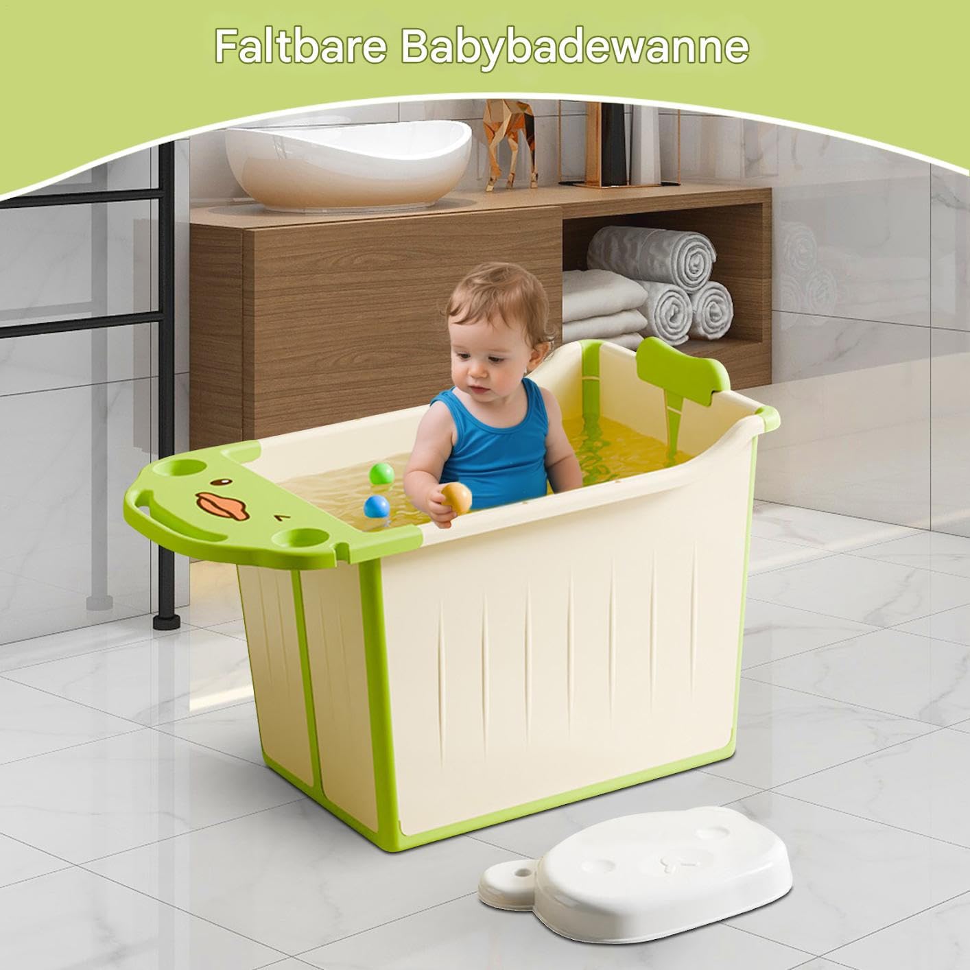 Vasca Da Bagno Portatile Per Piscina Per Bambini Vasca Portatile Con | Supporto Ergonomico Per Il Bagno Pratico Per Casa Appartamento Dormitorio Viaggio
