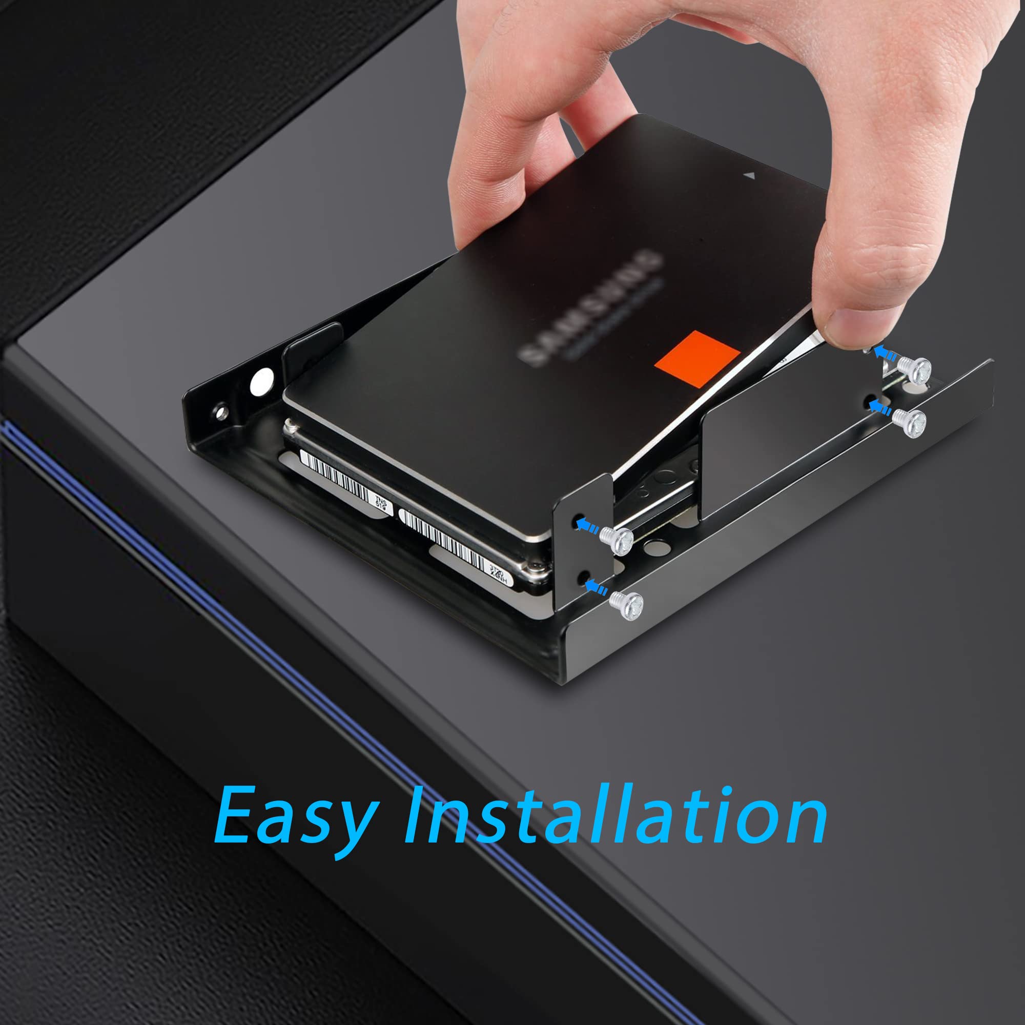 Staffa Di Montaggio Per Doppio SSD - Adattatore Da 2,5" A 3,5", In Metallo, Per HDD/SSD, Confezione Da 2 - Foto 11