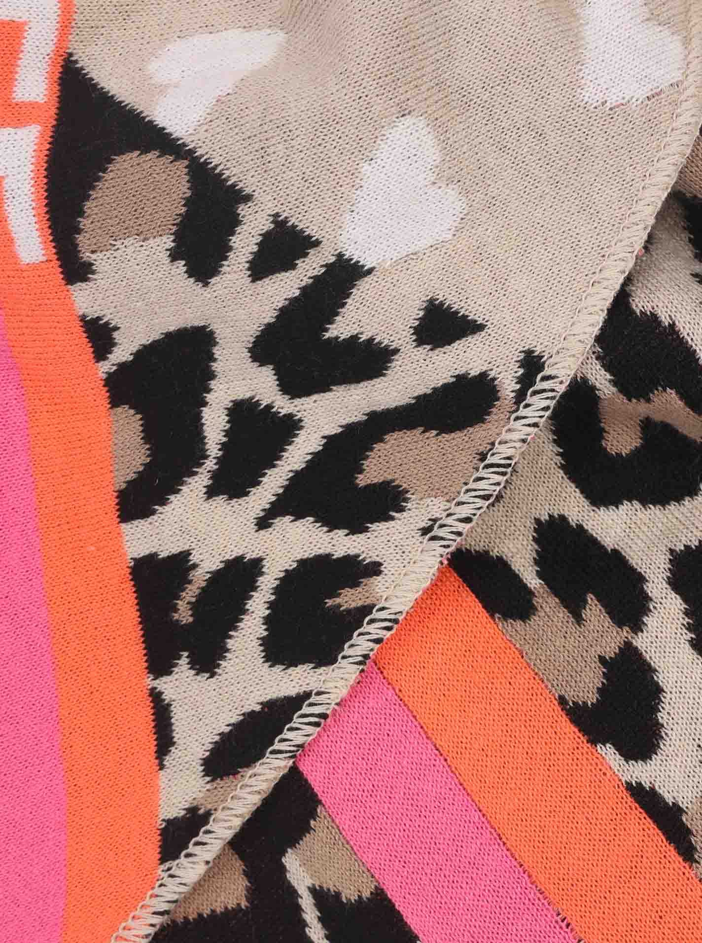 Zwillingsherz Dreieckstuch Stola Schal mit Wolle für Damen Mädchen Jungen Kinder - Hochwertiges Baumwoll-Halstuch im Leo Herz Muster Motiv – XXL-Damenschal - Perfekt für Frühjahr Sommer Herbst Winter