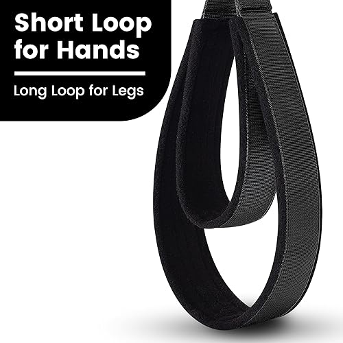 Miniatura 6 de 2 correas cómodas de doble bucle para Pilates de grosor mejorado, correa de anillo en D para gimnasio en casa y accesorios de entrenamiento de yoga