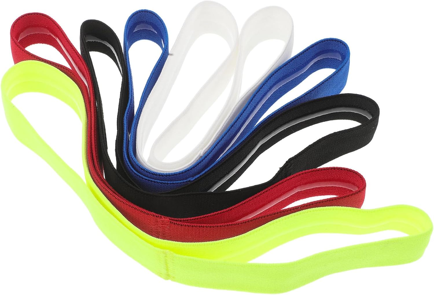 UKCOCO 5pcs Elastic Fitness Headband for Women Sweat Absorption and Non-Slip Silicone Grip, Breathable Polyester Sports Headband for Gym Workouts and Running