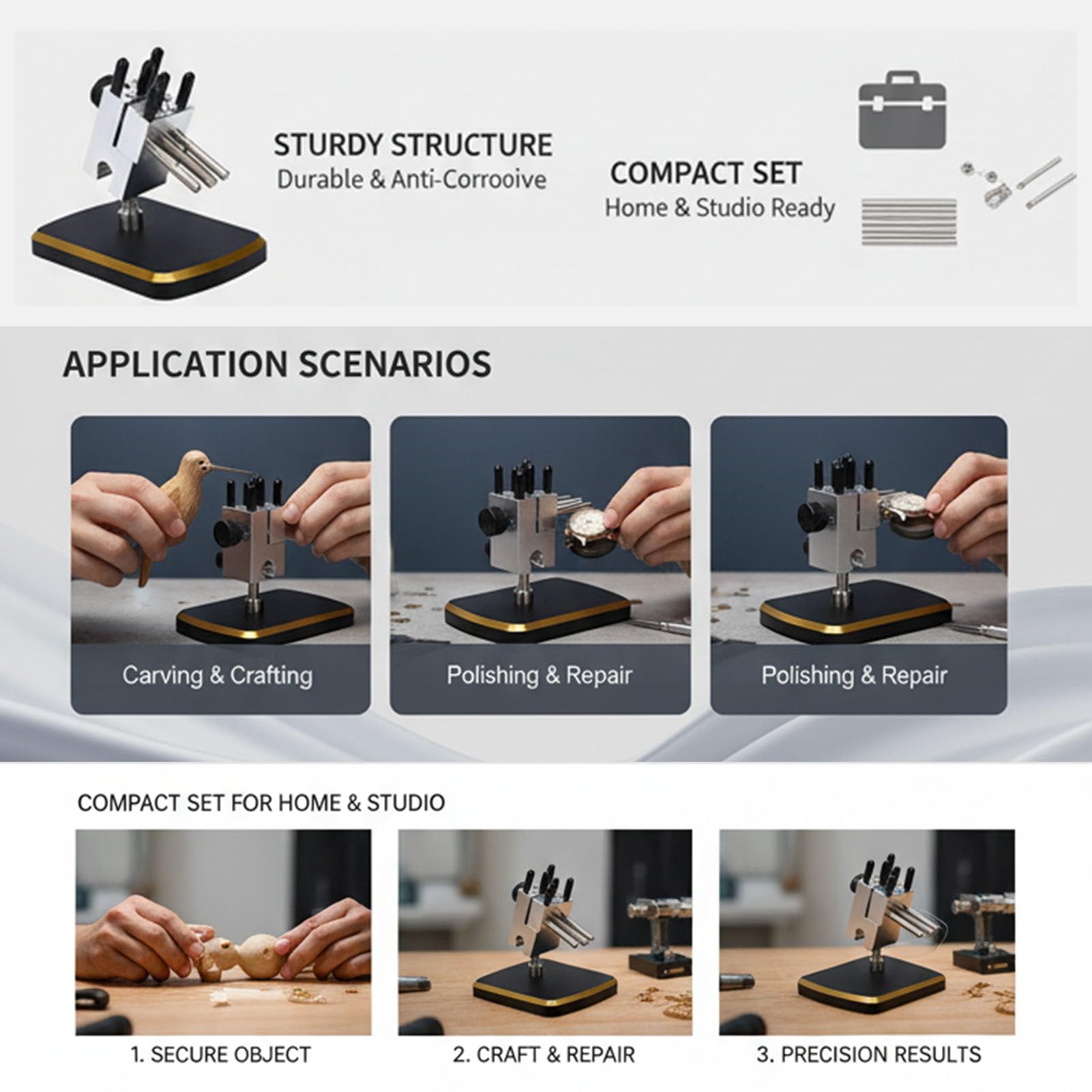 Mini étau D'établi, Pince Rotative 360°, Alliage D'aluminium,
