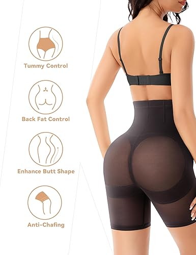 Miniatura 3 de Faja moldeadora para mujer, control de abdomen, cintura alta, moldeador de cuerpo, pantalones cortos ajustables para entrenamiento de cintura