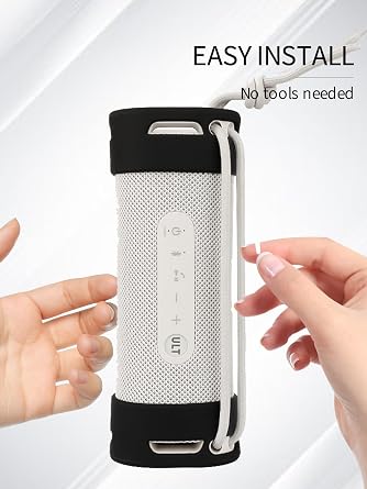 Sony ULT Field 1ワイヤレスウルトラポータブルBluetoothコンパクトスピーカー用シリコンケース、傷防止用フル保護カバー、お肌にやさしい汚れや耐衝撃性、ブラック。