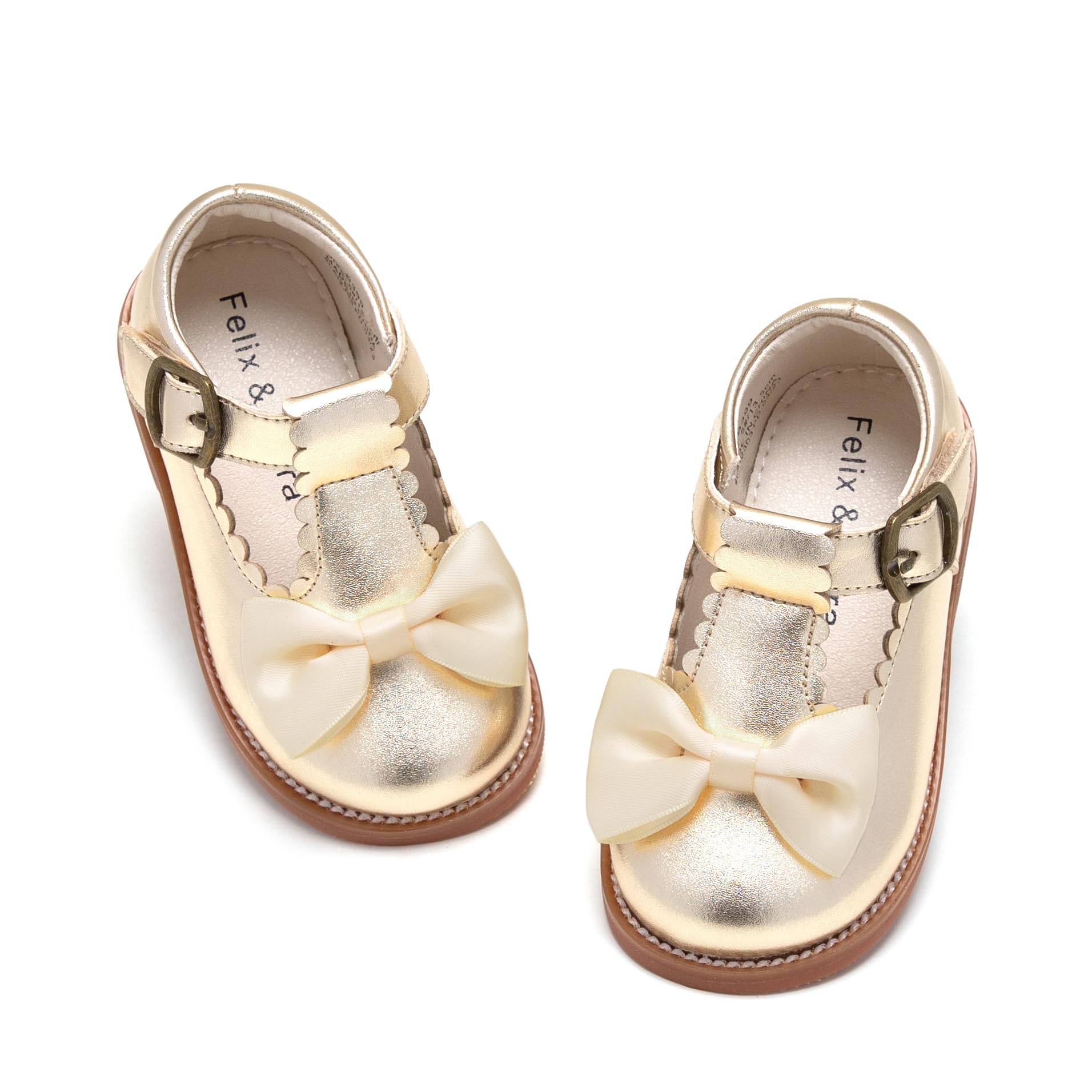 Felix & Flora Toddler Little Girl Mary Jane Dress Shoes - Ballet Flats for Girl Party School Shoes — view 38