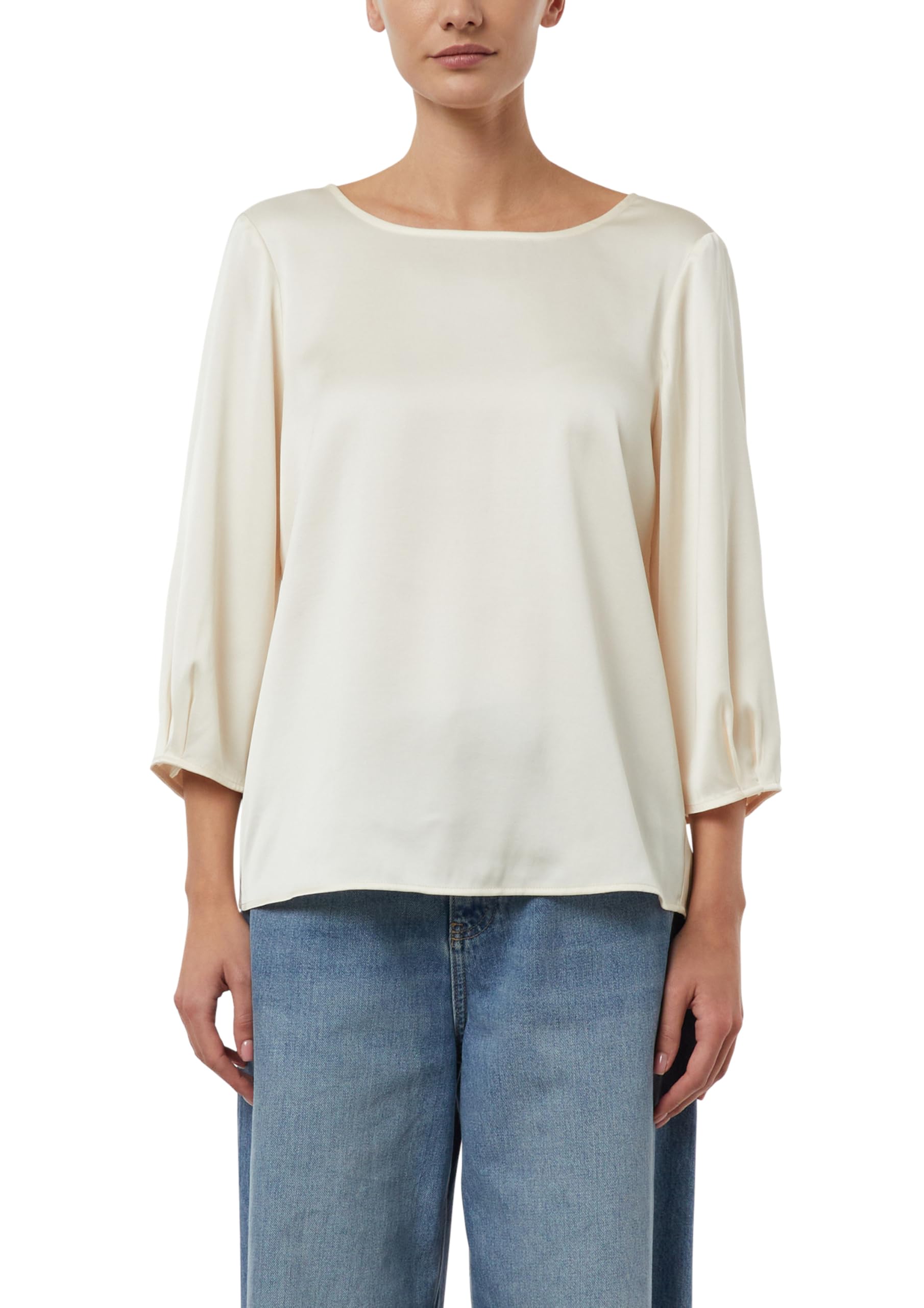 Comma Satinbluse mit 3/4-Ärmeln