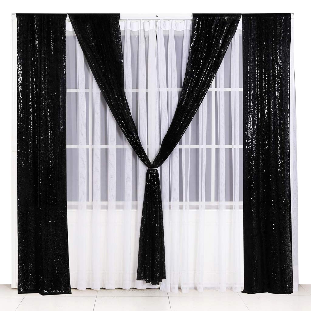 2Pieces Sequin Backdrop 2ftx8ft(60x243cm) Shiny Seamless Photo Booth Curtain for Party Wedding Decoration Photo Background, Iridescent — view 104