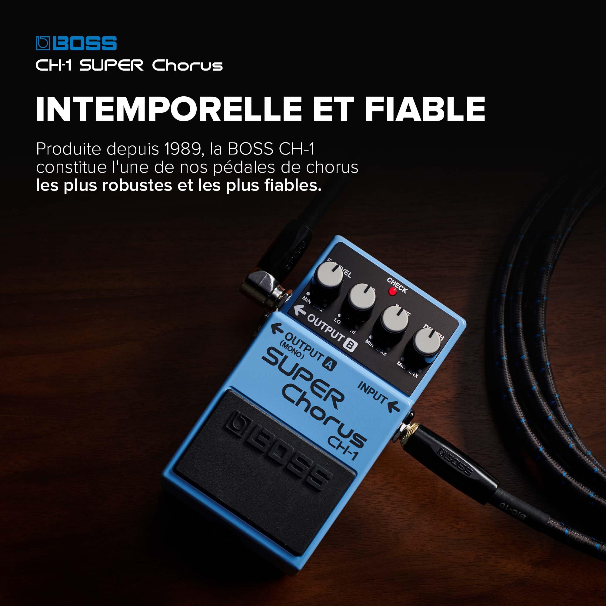 ギター BOSS CH-1 SUPER Chorus BOSS CH-1 SUPER Chorus | Pédale compacte d'effets chorus