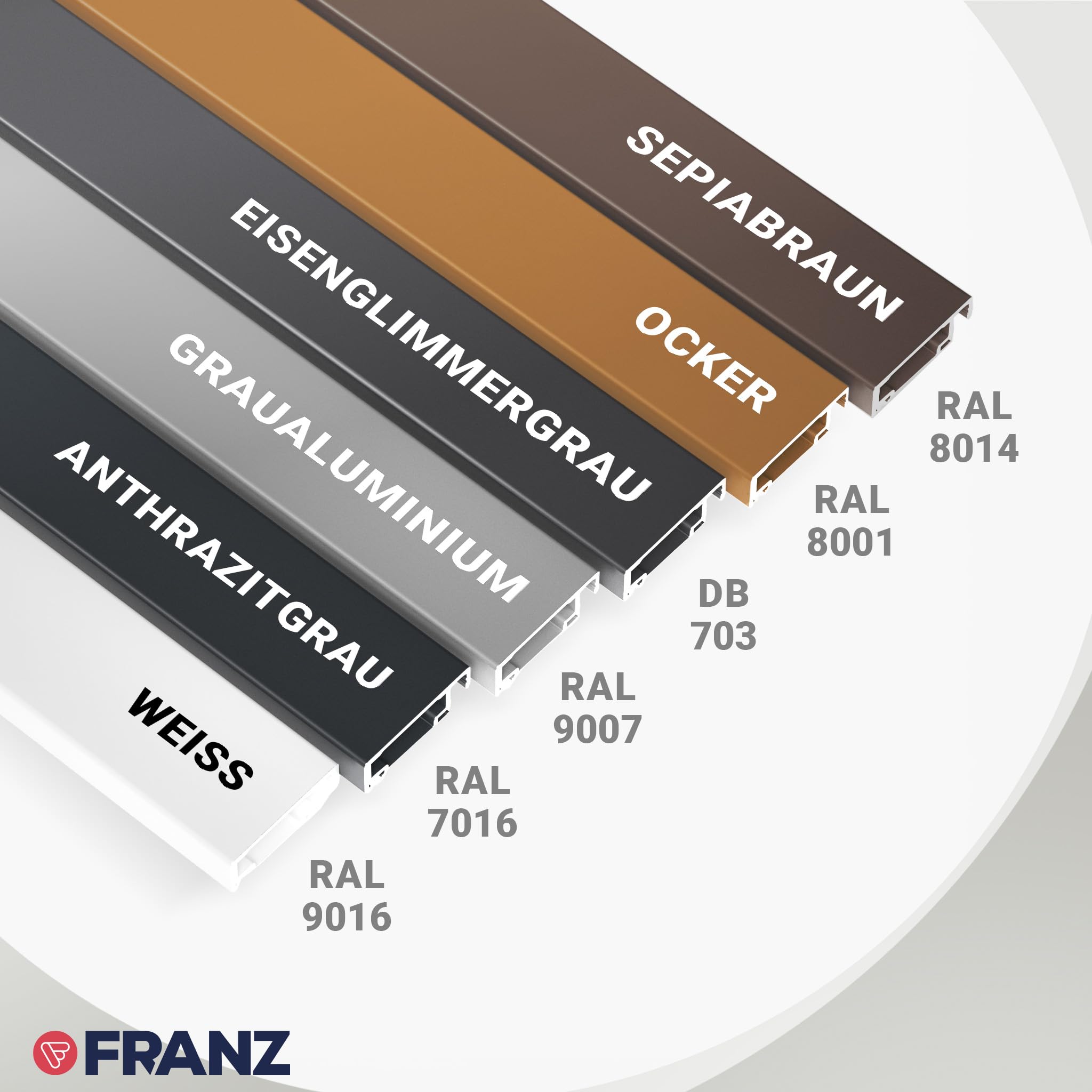 FRANZ Fliegengitter nach Maß für Fenster – Insektenschutz Spannrahmen, vormontiert, ohne Bohren, pulverbeschichtete Aluminium-Profile, Profiqualität, Made in Germany (Ocker)
