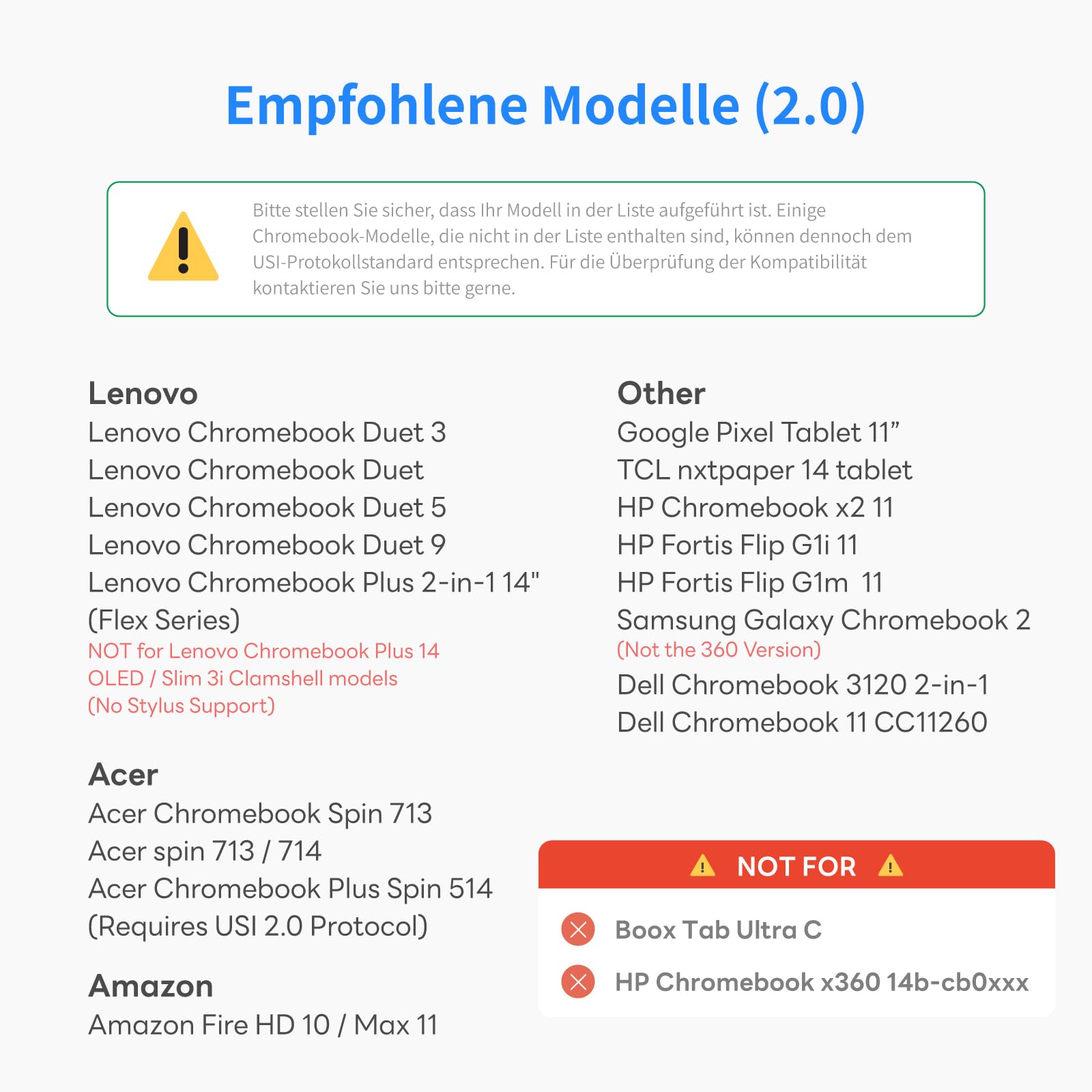 Penoval USI 2.0 Eingabestift für Chromebook, Lenovo, ASUS, HP, Pixel Tablet | 4096 Druckstufen, präzises Schreibgefühl, aktiver digitaler Eingabestift für Touchscreen-Laptops mit schneller Reaktionszeit