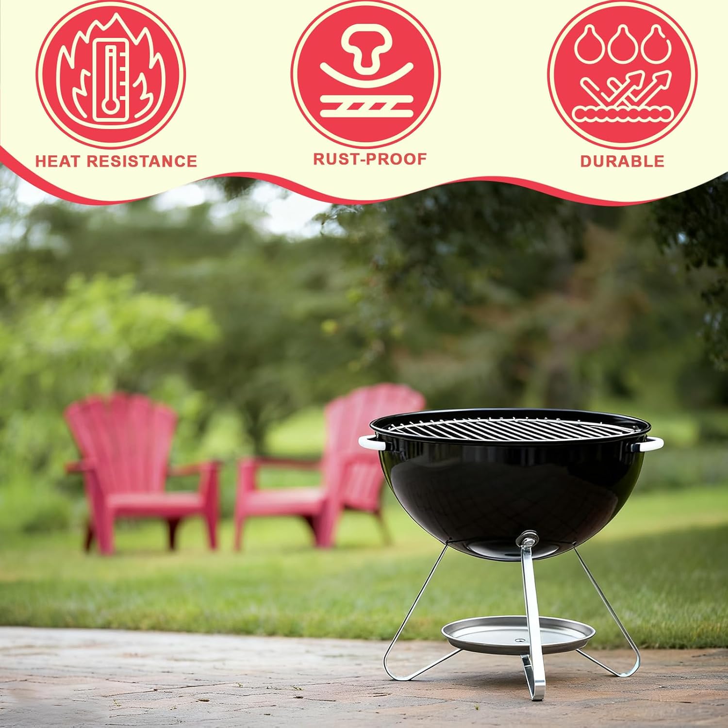 Round Grate Kit for Weber 14-inch Smokey Joe and Smokey Joe Gold / Silver Accessories, Parts for Weber Charcoal Grill Parts 7431 & 7439 Charcoal Grates, 304 Stainless Steel for Tuck-N-Carry Grills