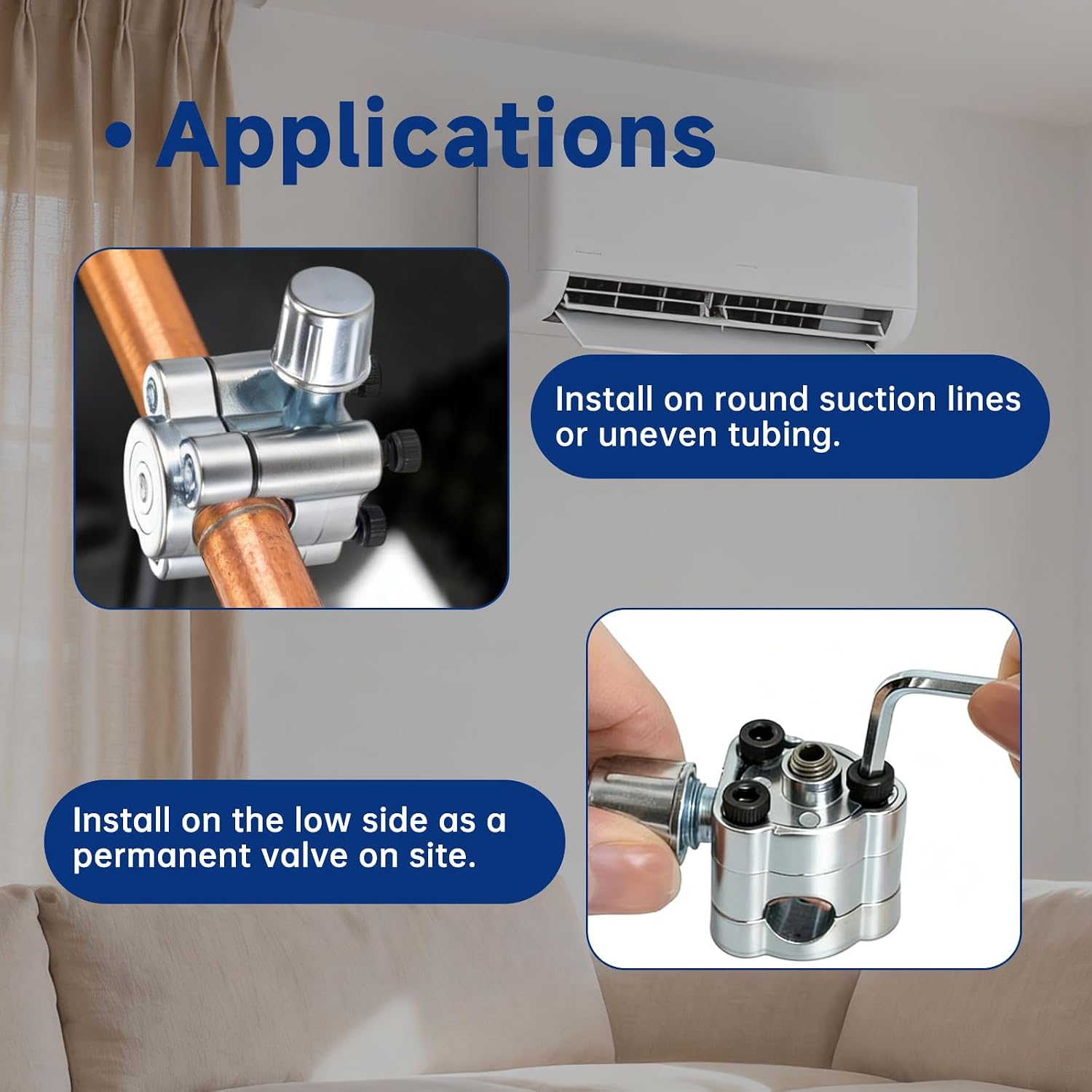 BPV21 Bullet Piercing Valve, 1/2” and 5/8” OD, OEM Replacement for Refrigerator & AC
