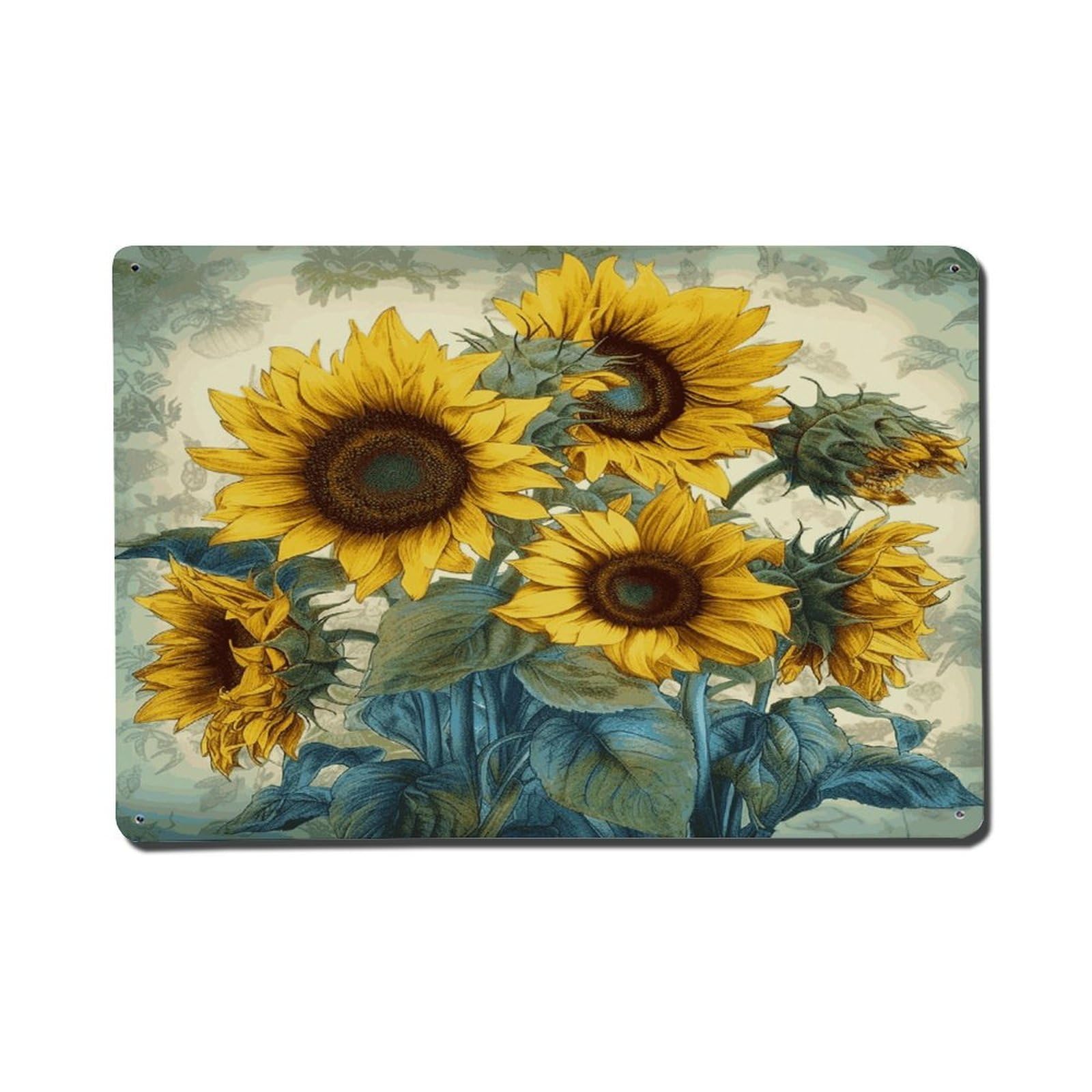 Adfgyerh Style Sunflower Print Metal Signs Funny, Aluminum Tin Sign Indoor Outdoor Decor, Vintage Signs For Home Office Kitchen Bar Cafe Garden Farmhouse Wall Decor