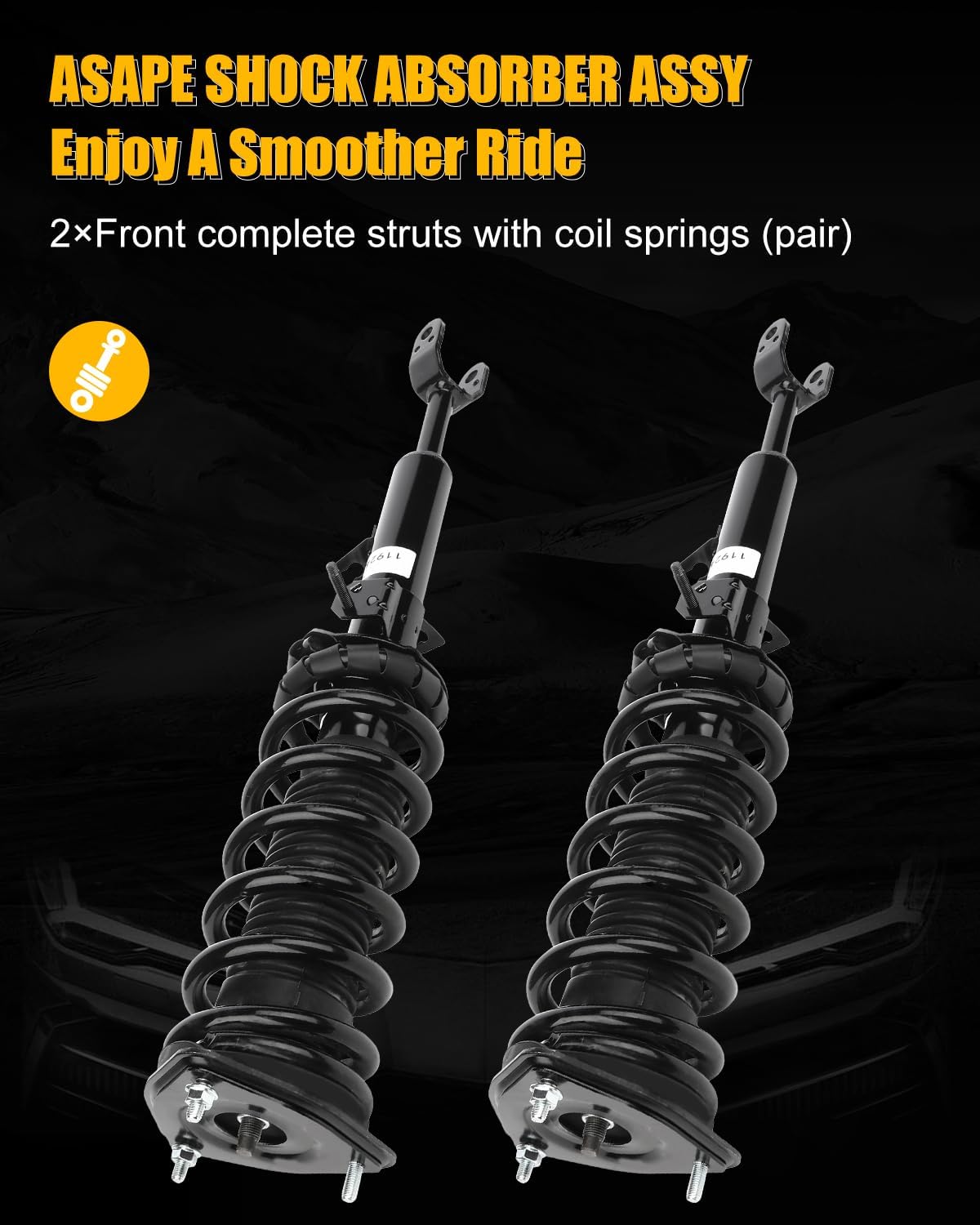 Front Complete Strut Coil and Spring Assembly Fits for 2004-2006 for Nissan for 350Z 3.5L, 2003-2006 for Infiniti for G35 3.5L, Struts Shocks Kit Replace 11393