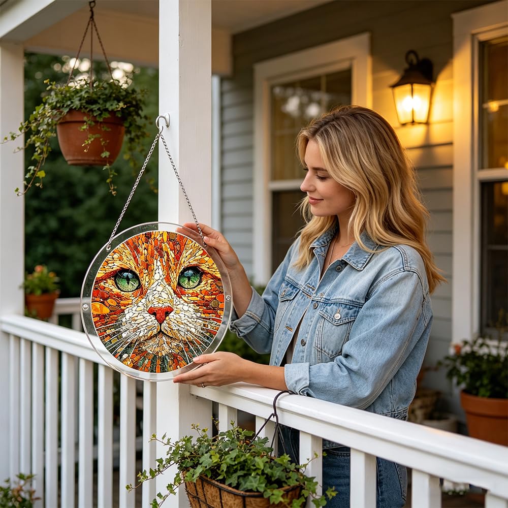 Acrylic Puzzles Suncatcher Window Hanging, Acrylic Puzzle for Adult, 83 Pieces Acrylics Jigsaw Puzzle Suncatcher, Colorful Flame Hummingbird Sun Catchers Window Hanging Panel (Style F) — view 9