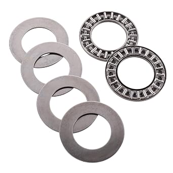 2 Sets Thrust Needle Roller Bearings with Washers Carbon Steel