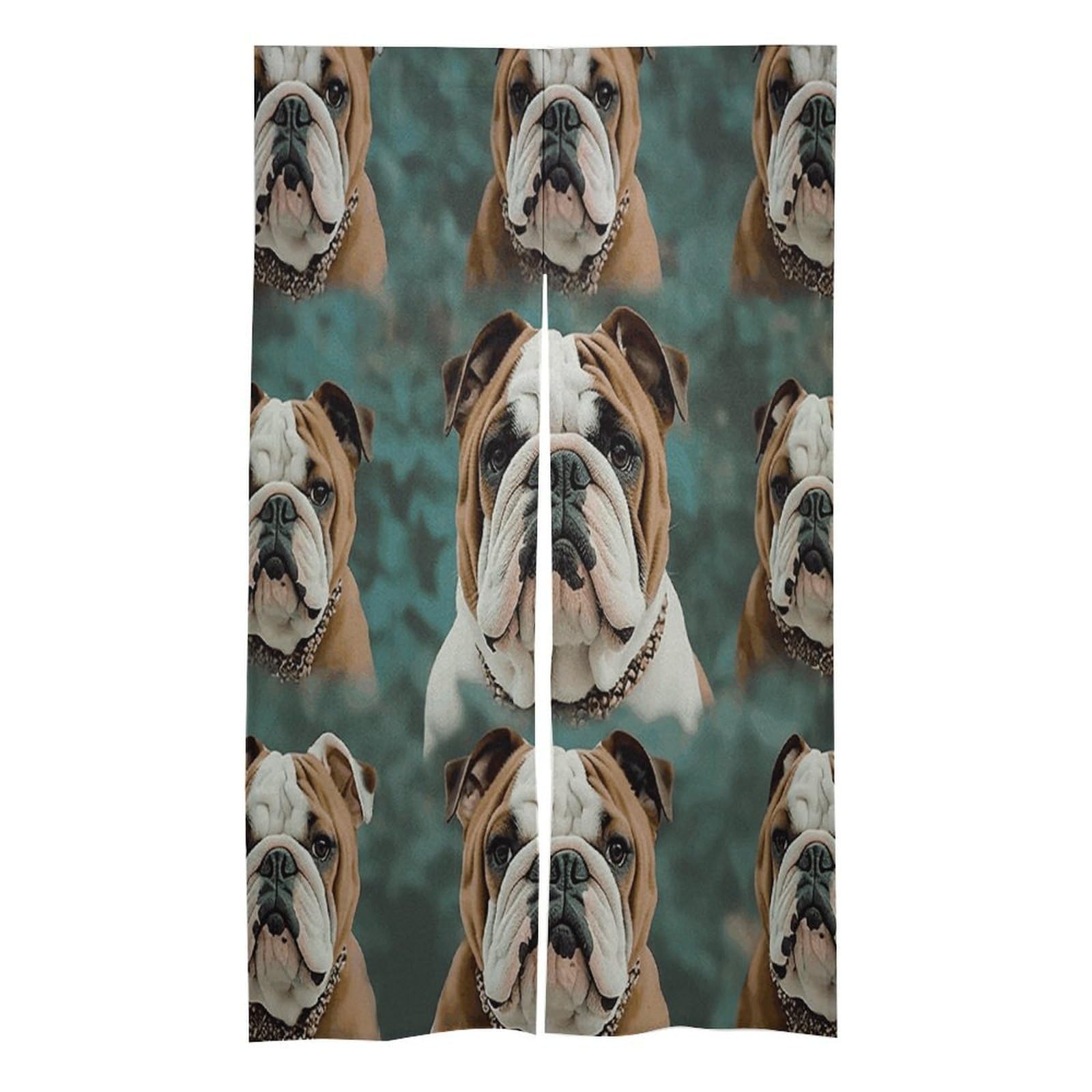 VstaDank Funny English Bulldog Noren Doorway Curtain Printed Window Treatment Door Tapestry Chinese Traditional Doorway Curtain Long Type Door Tapestry for Home Decoration