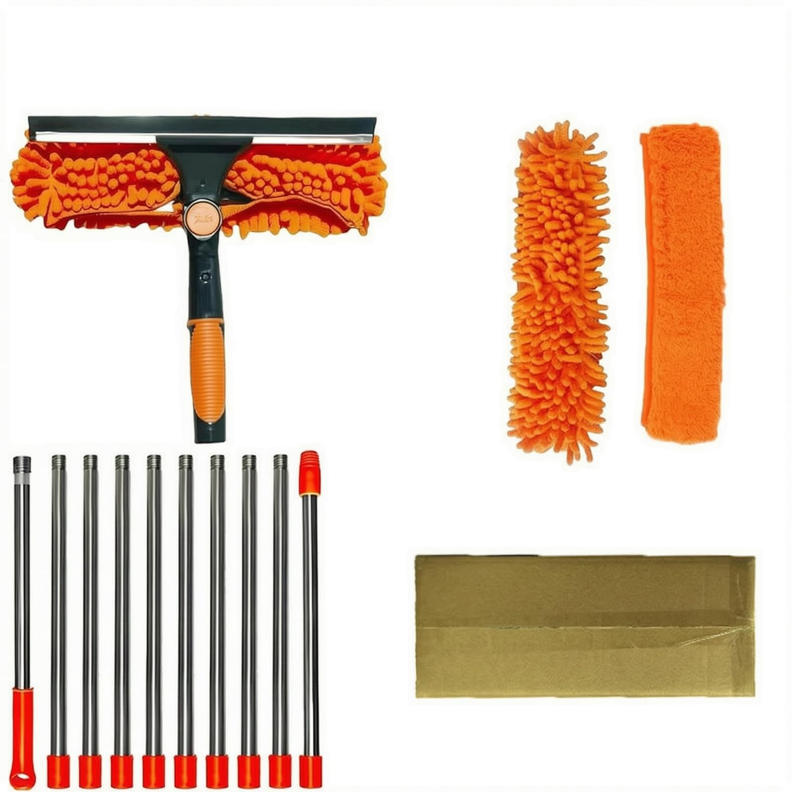 Plumero para Ventilador de Techo Plumero de Microfibra,Naranja