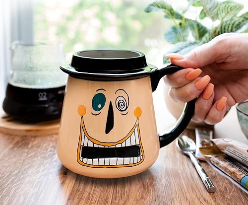 Miniatura 2 de Taza de cerámica 3D de Nightmare Before Christmas de Disney The Mayor Faces | Taza de café grande de 20 onzas para expreso, té