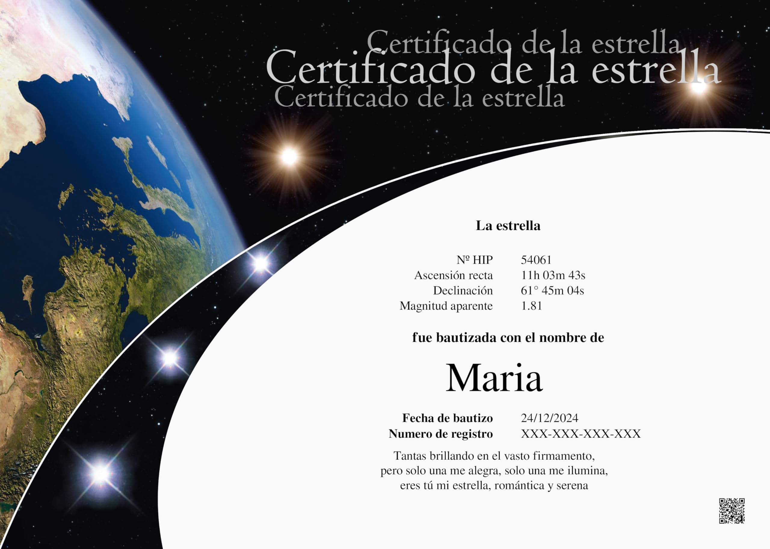 Starling© Registro de Estrellas - Comprar una Estrella - Regalar una Estrella (Estrellas más Brillantes de una constelación)