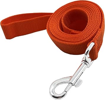 Nylon Dog Training Leash, Traction Rope, 4/5/6 Feet Long, 3/4 Inch 1 Inch Wide, for Small and Medium Dogs 1 x 4 FT, Orange