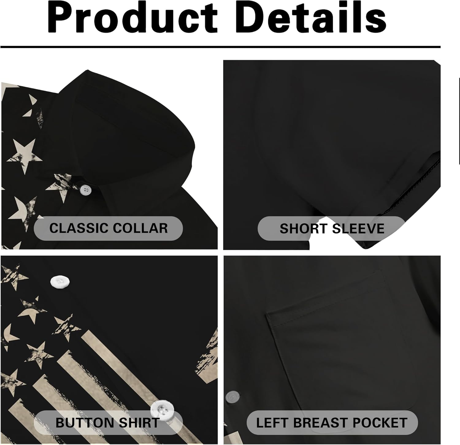 Mens Hawaiian Shirt Casual Button Down Shirts Party Shirt Short Sleeve Button Up Shirt - Image 5