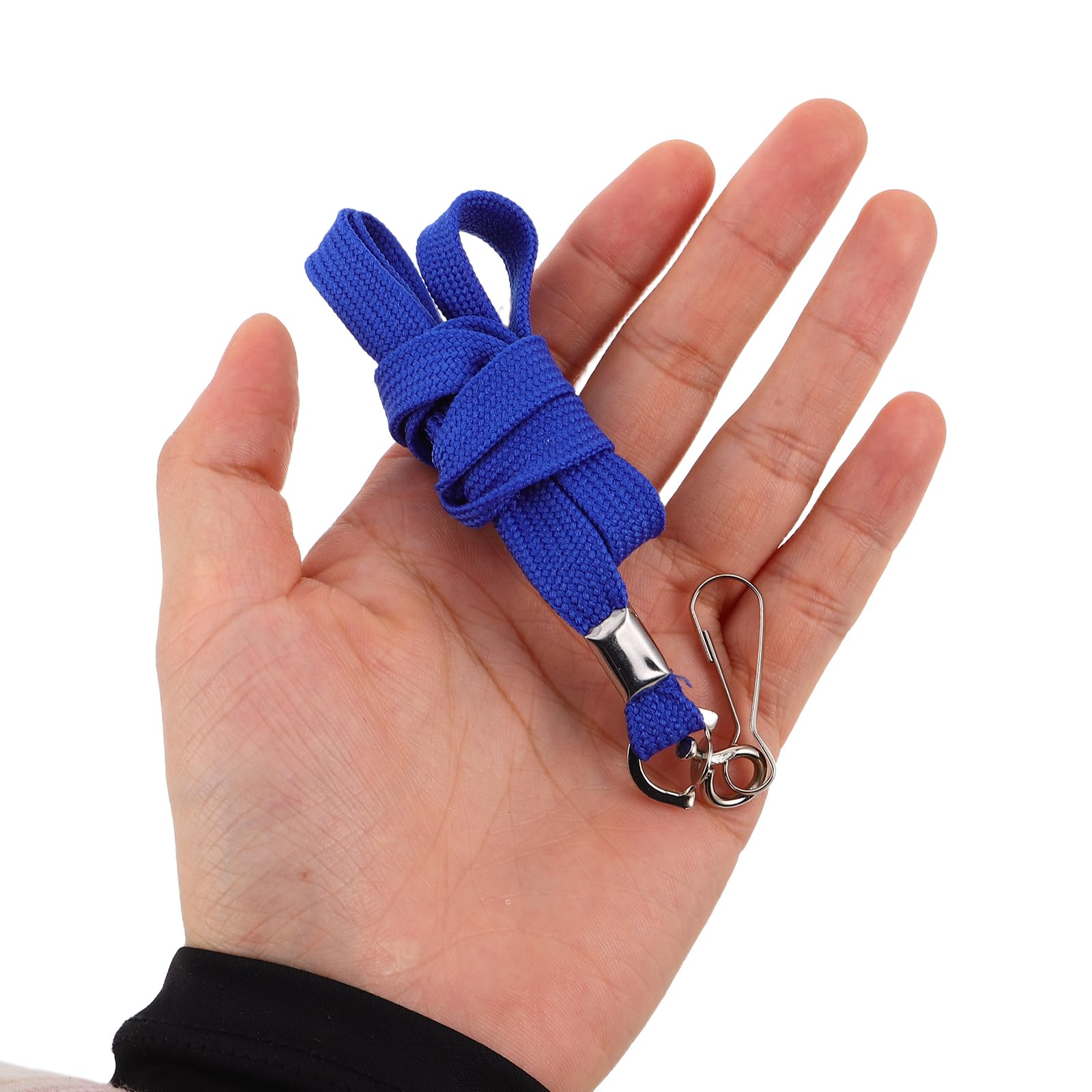 50 Pezzi Cordini Porta Badge Identificativo Blu Piatti Resistente Laccio da Collo Confortevole per Uffici, Fiere e Personale in Movimento