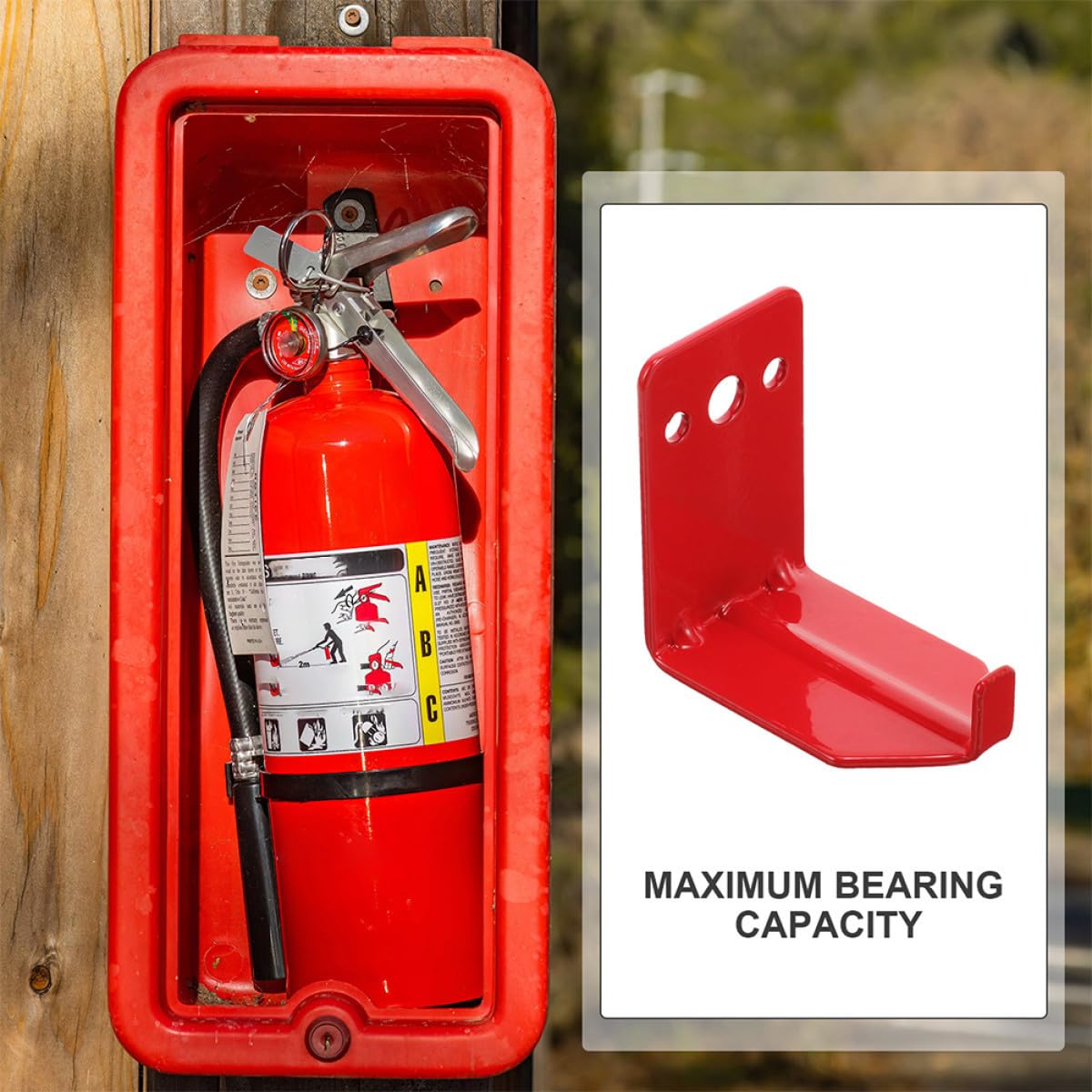 SHINEOFI 2 Juegos Soporte de Montaje Extintor de Incendios con Accesorios Soporte de Pared Extintores de Instalación Oficinas y Fábricas
