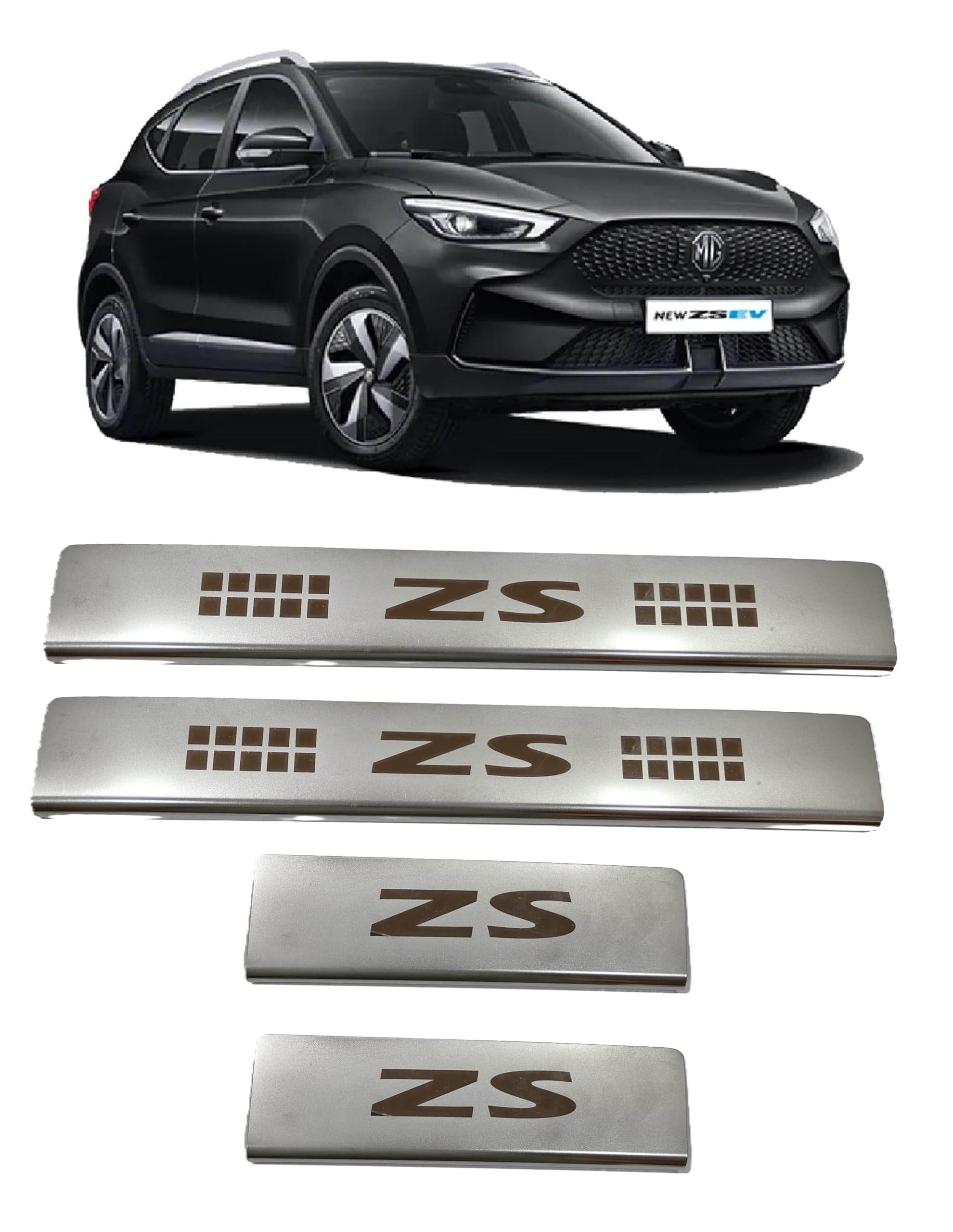 Empica Sill Plate/Door Foot Step Scuff Plate | Stainless Steel Car Door Foot Step Sill Plate Compatible for Mg Zs (Set of 4 Pcs)-image-39