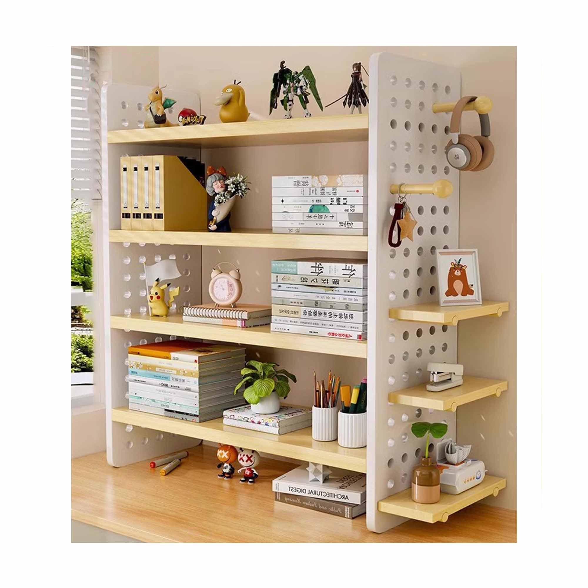 Étagère de bureau en bois jaune pour créer un coin d'étude inspirant à la maison