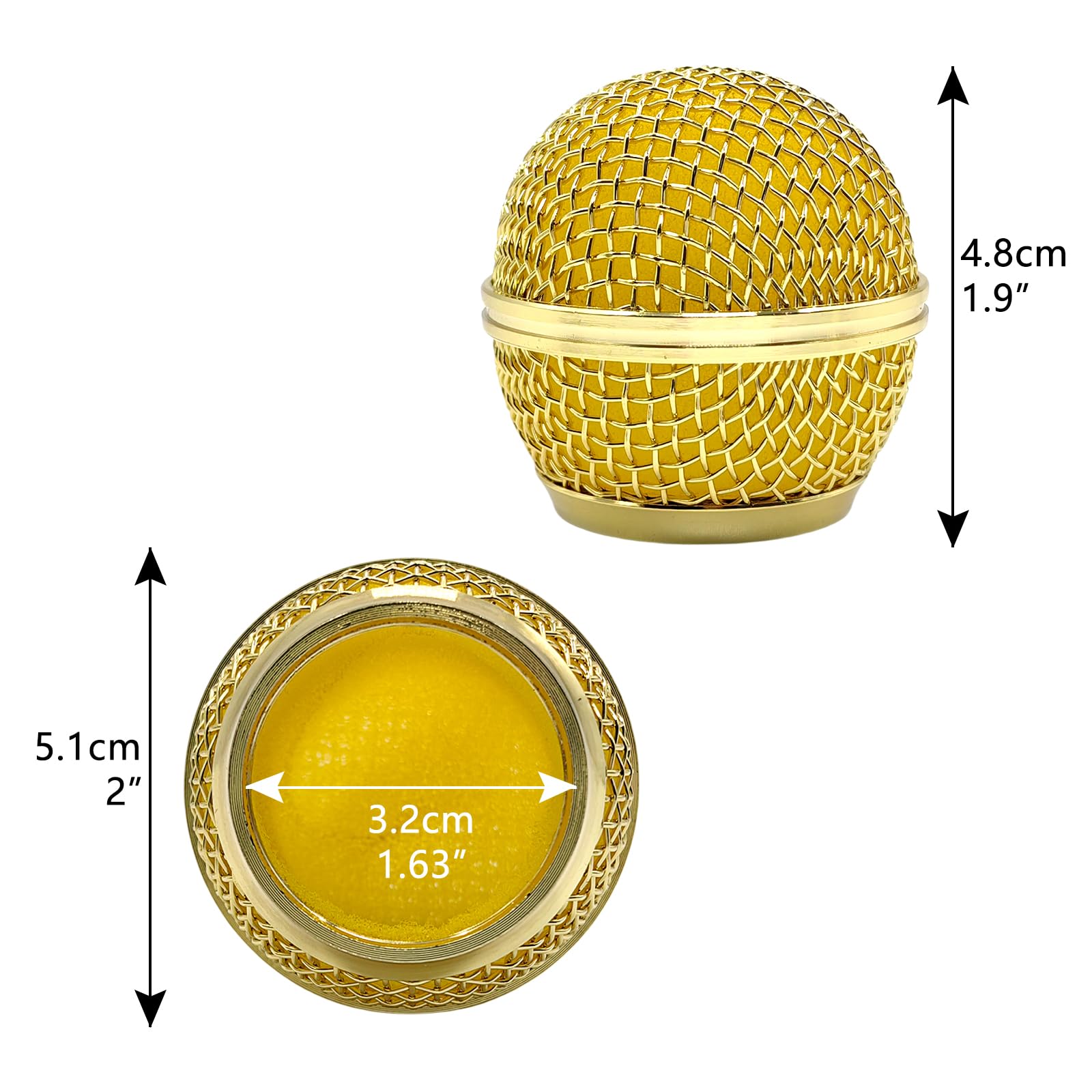 Musiin Microphone Replacement Grille compatible with SM58, SM58-LC, SM58S, BETA 58A, SV100, PGX24 - Image 2