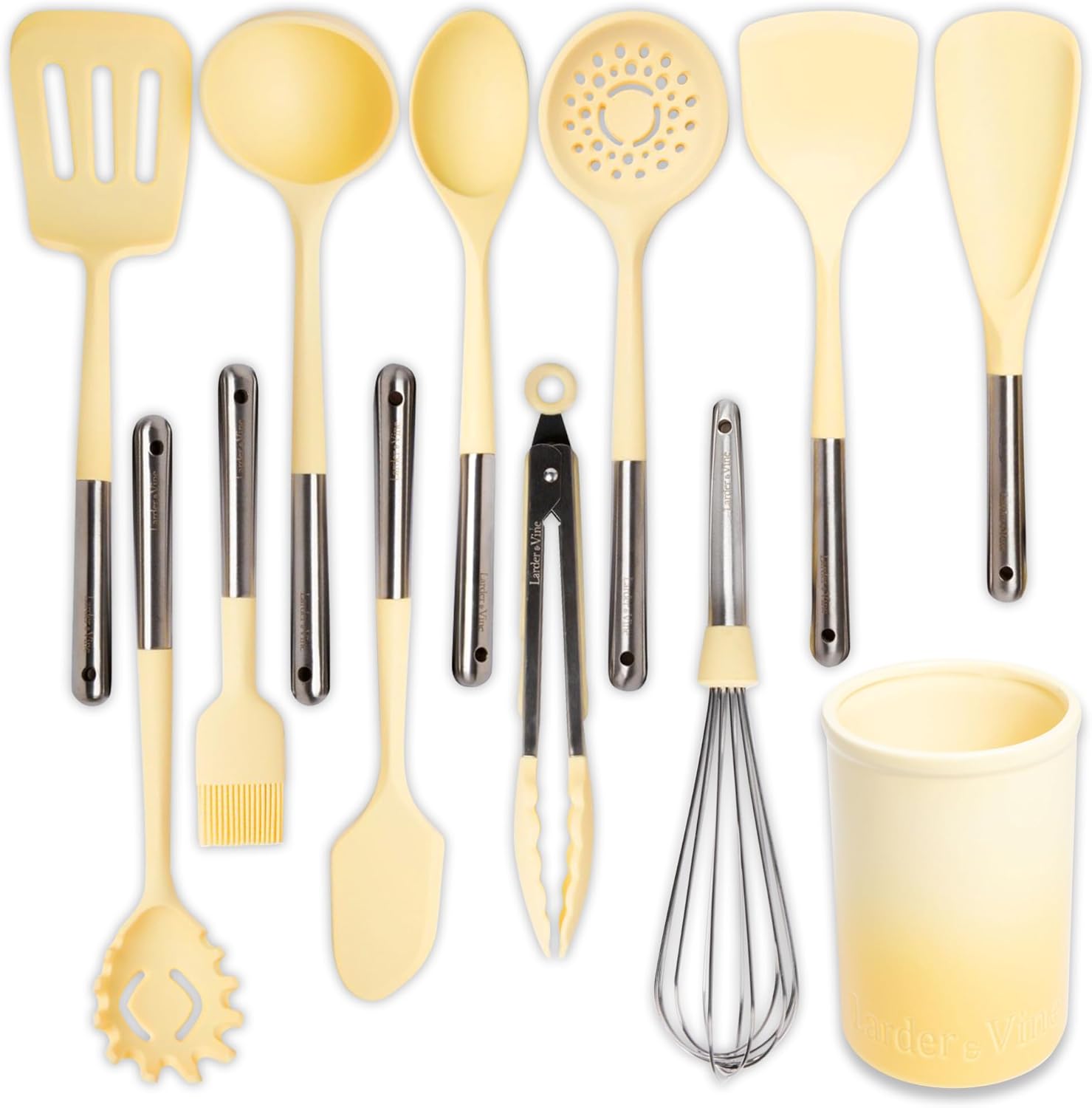 Larder & Vine 24 Piece Set (Limoncello) | Bakeware Set, Utensil Set, and Trivets
