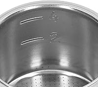 Vista 7 de Cesta de filtro poroso, recipiente de filtro de café en polvo de acero inoxidable para 4 tazas, colador de doble pared extraíble para mango de 2.008