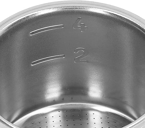 Miniatura 7 de Cesta de filtro poroso, recipiente de filtro de café en polvo de acero inoxidable para 4 tazas, colador de doble pared extraíble para mango de 2.008