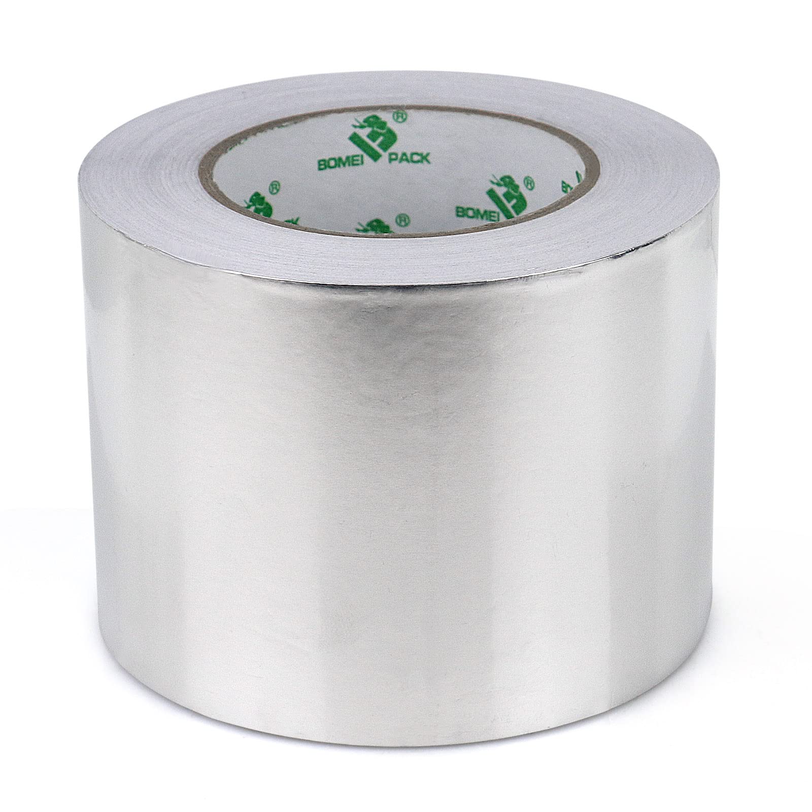 BOMEI PACK Large Ruban adhésif en aluminium - 100 mm x 50 m - ruban métallique très résistant, résistant à la chaleur, parfait pour l'étanchéité et le colmatage, réparation des métaux