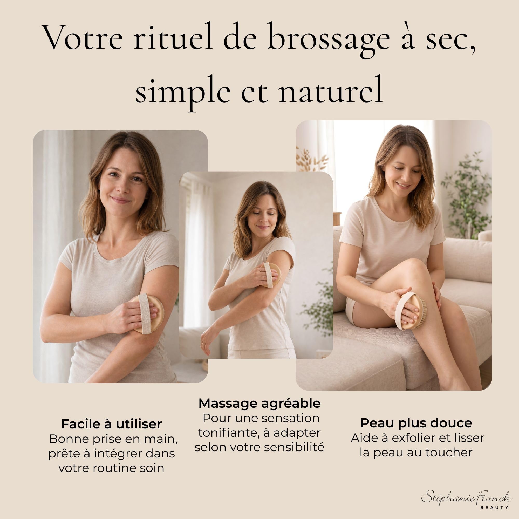 Set Maderothérapie Corps, Rouleau & Brosse à Sec | Routine corps 2-en-1 : massage manuel et brossage à sec