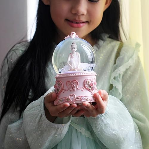 Miniatura 7 de Bola de nieve para bailarina, globo de nieve para esposa, hija, abuela y abuela - Music You are My Sunshine (Bailarina sentada)