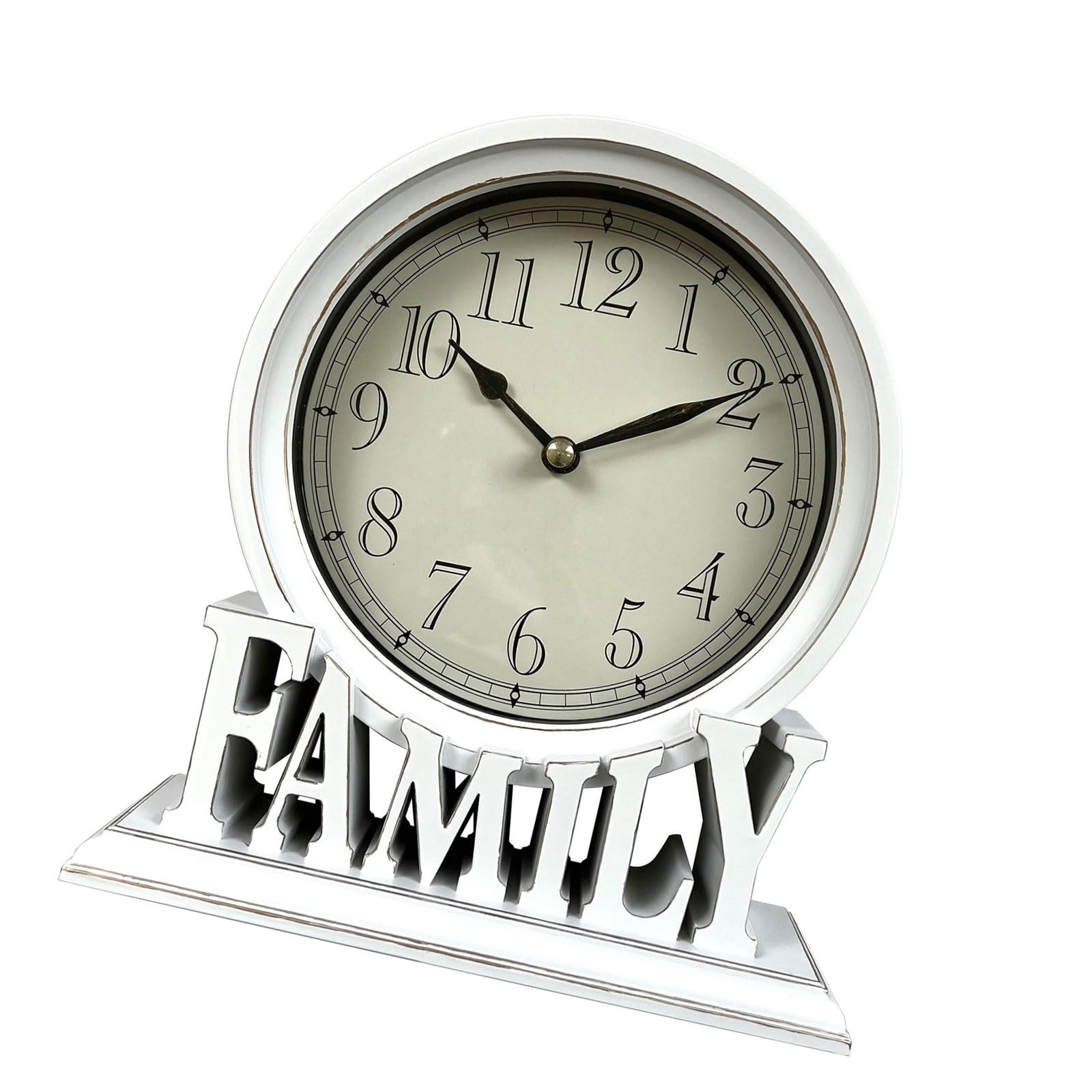 Hsioluted Desk Clock Retro Tabletop Clock for Living Room and Study Quiet Mechanism Clocks Vintage Desktop