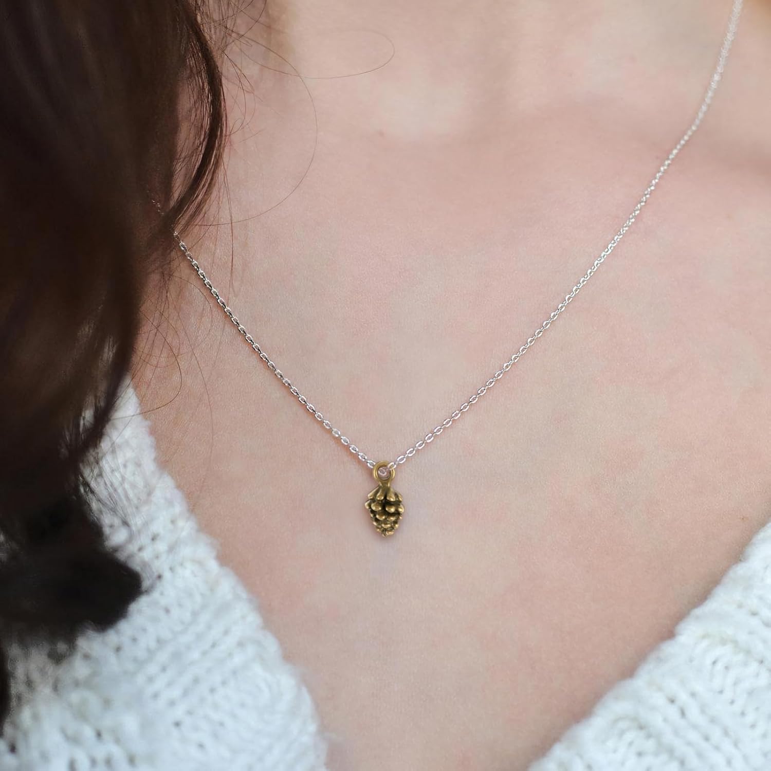 Tofficu 50Pcs Christmas Pine Cone Pendant Charms 14Mm Alloy Golden Small Nature-Inspired Diy Charm Jewelry Making Accessories for Necklace Bracelet Decoration - Image 5