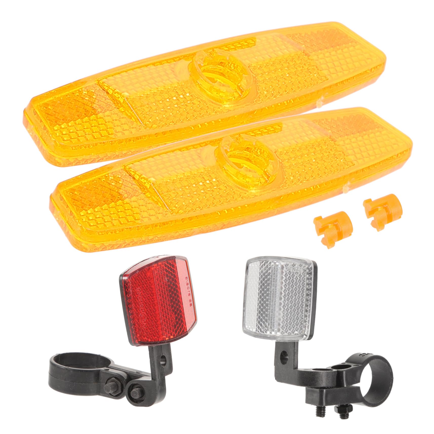SUPVOX Bike Lights Reflectors 1 Set of Front Handlebar and Rear Wheel Reflectors for Safety