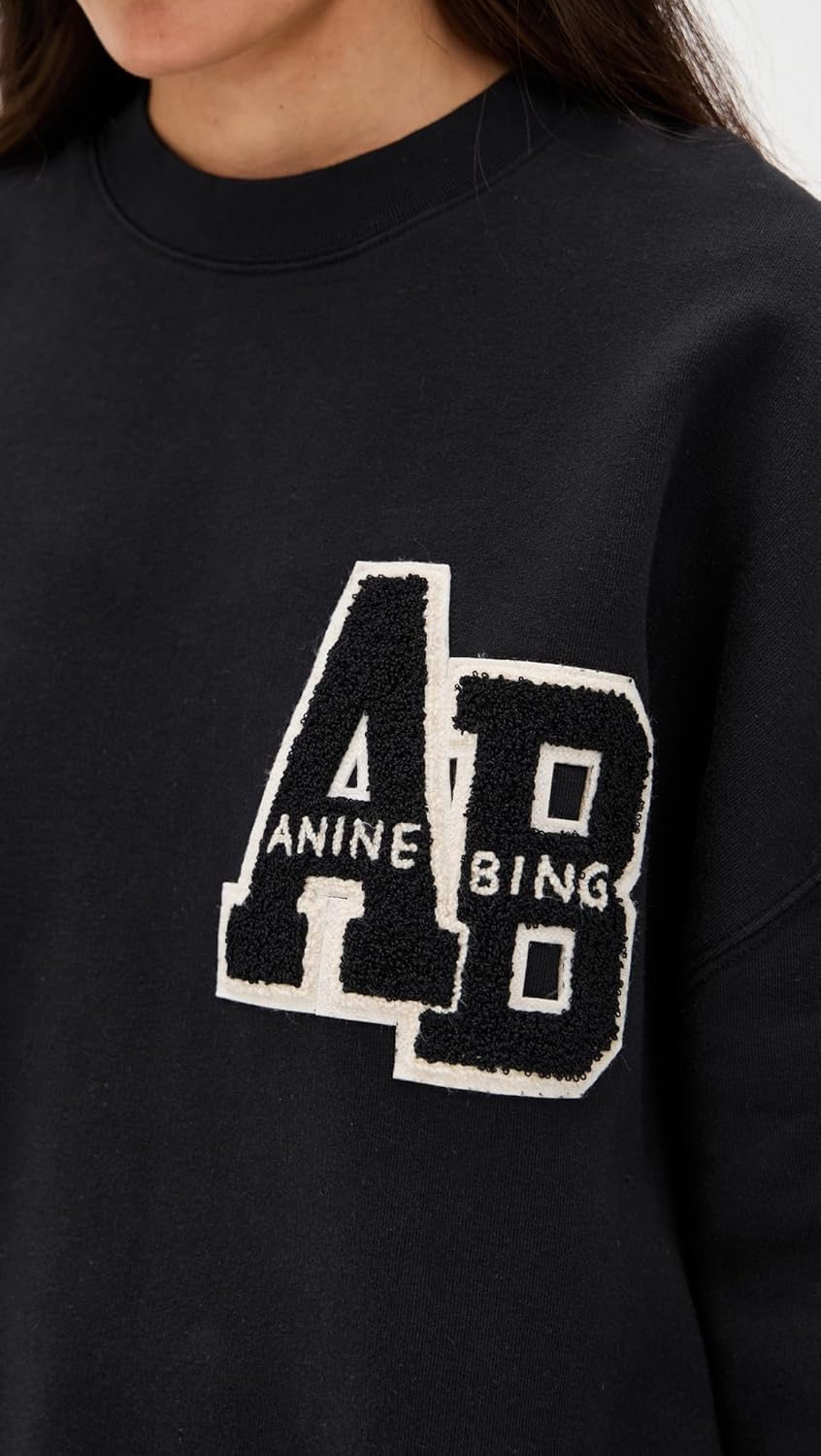 ANINE BING Women's Miles Oversized Sweatshirt Letterman - Image 6
