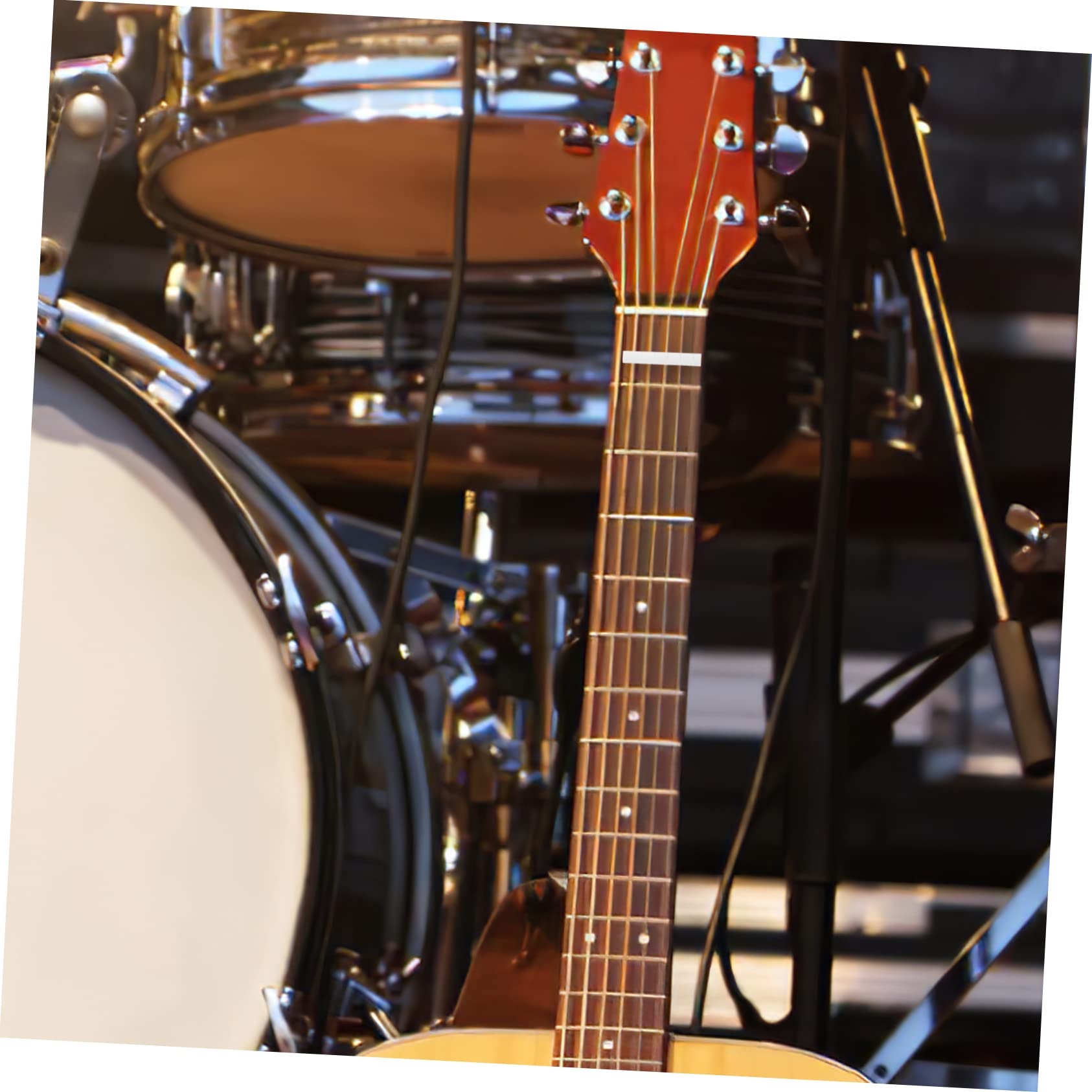 Yardwe 4Pcs Guitar String Nuts Bone Upper Nut for Acoustic Electric Guitars Enhances Tone Sustain Compact